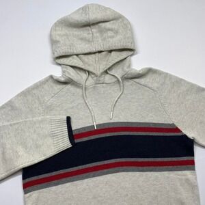 Urban Pipeline Striped Ribbed Knit Hoodie Size Large